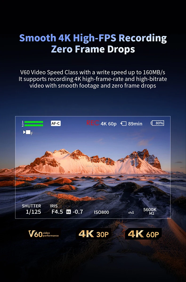 Lexar Professional Speicherkarte SILVER Pro V60 C10 UHS-I 4K Ultra HD Bildqualität Flash-Karte für DSLR-Kamera – Detail 8
