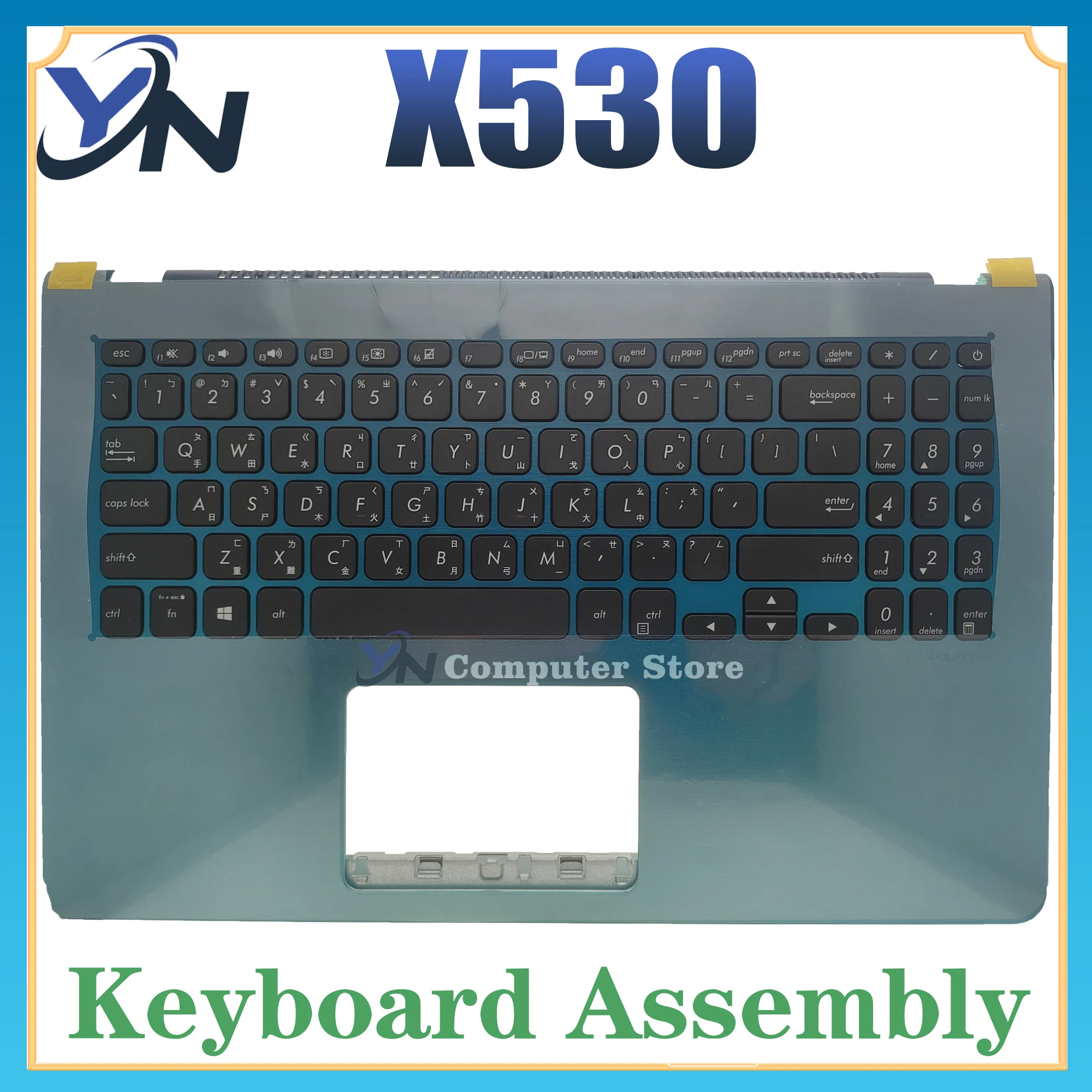 X530 For Laptop Keyboard X530F X530FA X530FN X530UN X530U X530UA S5300U Keyboard Palmrest C Shell Assembly