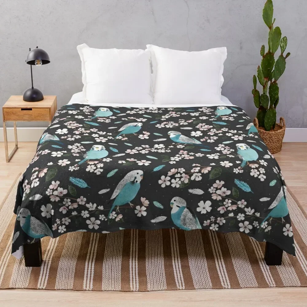 

Budgie Throw Blanket Ultra Soft Flannel Fleece Blanket for All Seasons