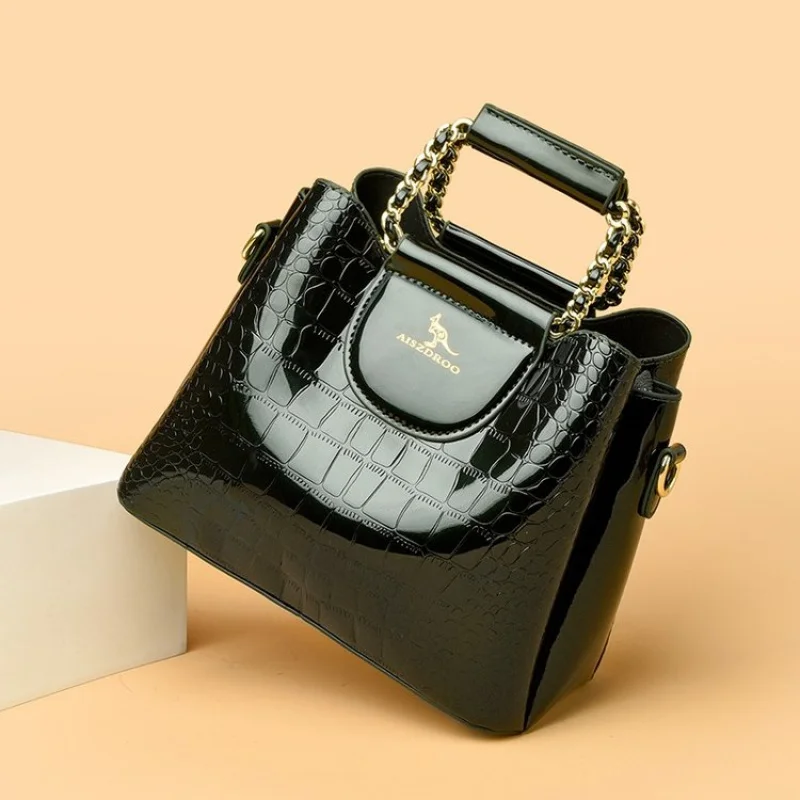 Dames Crossbody-tas gemaakt van Glen-geprint leer met ademend Trendy Tallinn High-End Commuter Ruime Zachte Stijl ​