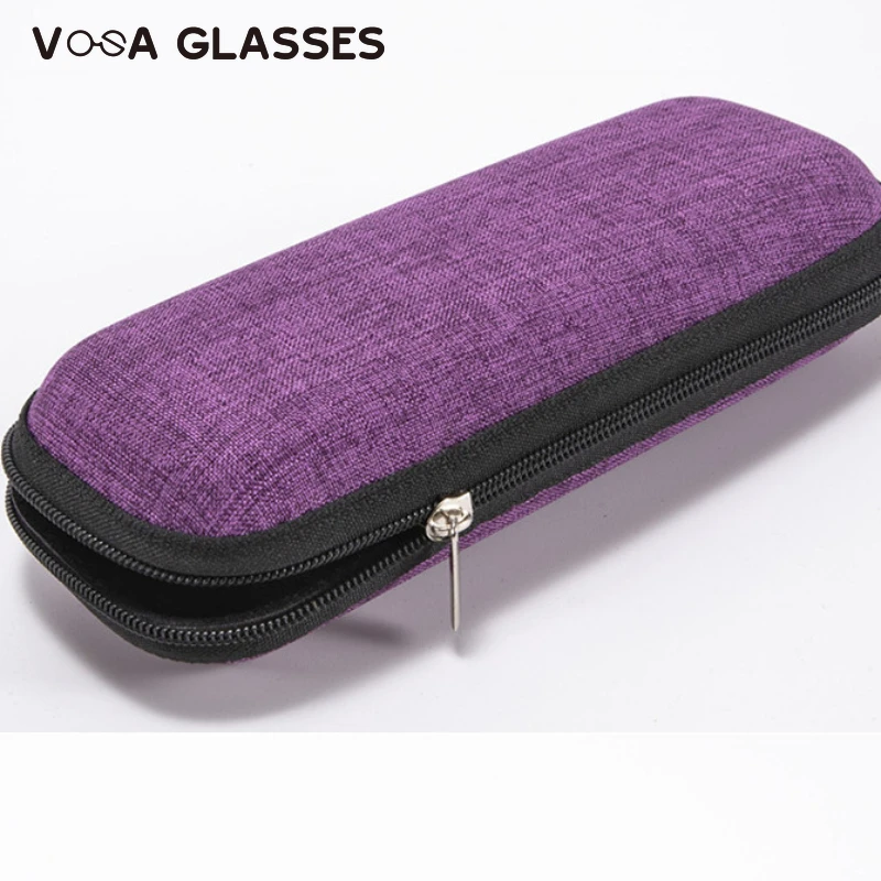 New Reading Glasses Sunglasses Case Portable Soild Color Glasses Box Large Capacity Women Men EVA Zipper Eyewear Protector Box