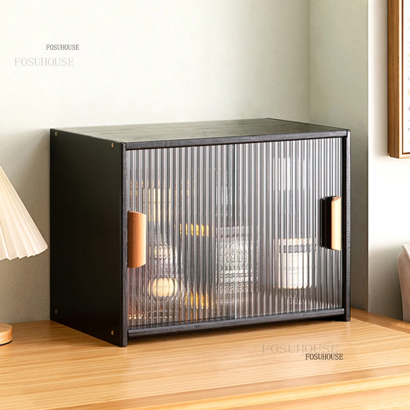 

Nordic Bamboo Small Wine Cabinets for Living Room Display Cabinet Minimalist Kitchen Wine Rack Small Showcase for Bar Furniture