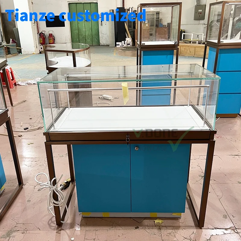 

[Customized] factory direct sales jewellery shop interior design display cabinet display showcase retail watch jewelry store wit