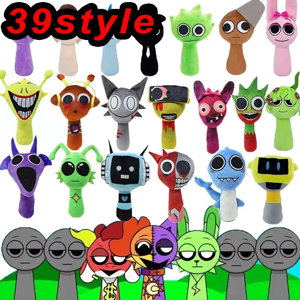 39style Sprunki Plush Toys Sprunki Incredibox Plush Doll Sprunki Game Pillow Kids Birthday Gifts Stuffed Dolls Christmas Gift