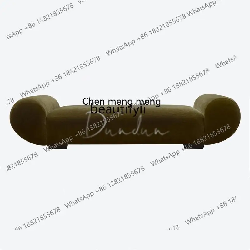 

E153 Light Luxury Bedroom Fabric Bed End Stool Living Room Sofa Leisure Long Stool Cloakroom Minimalist