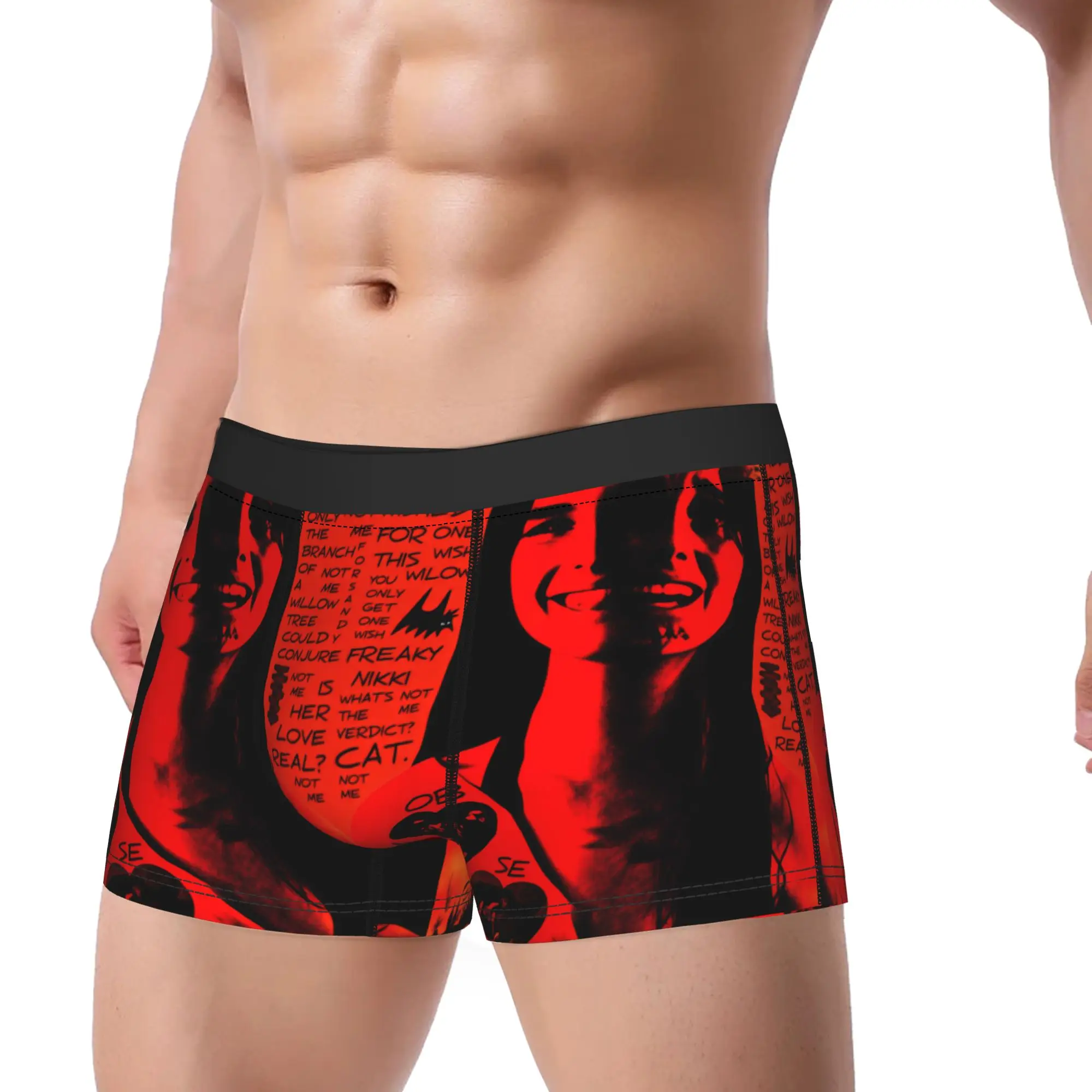 Movie Obsession I Love You Underwear  Men Panties Custom Funny Boxershorts High Quality Shorts Briefs Big Size 2XL