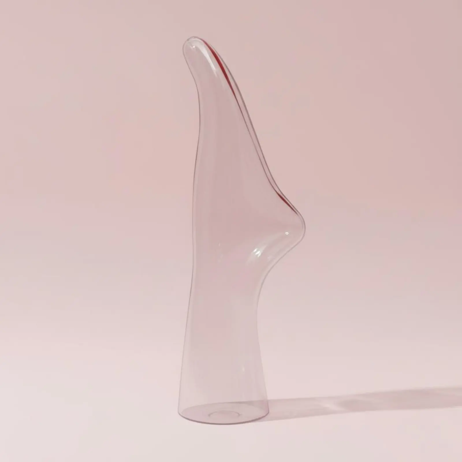 Female Foot Model with Stand Reusable Inverted Foot Display Transparent Sock Display Form Versatile Tiptoe Pose