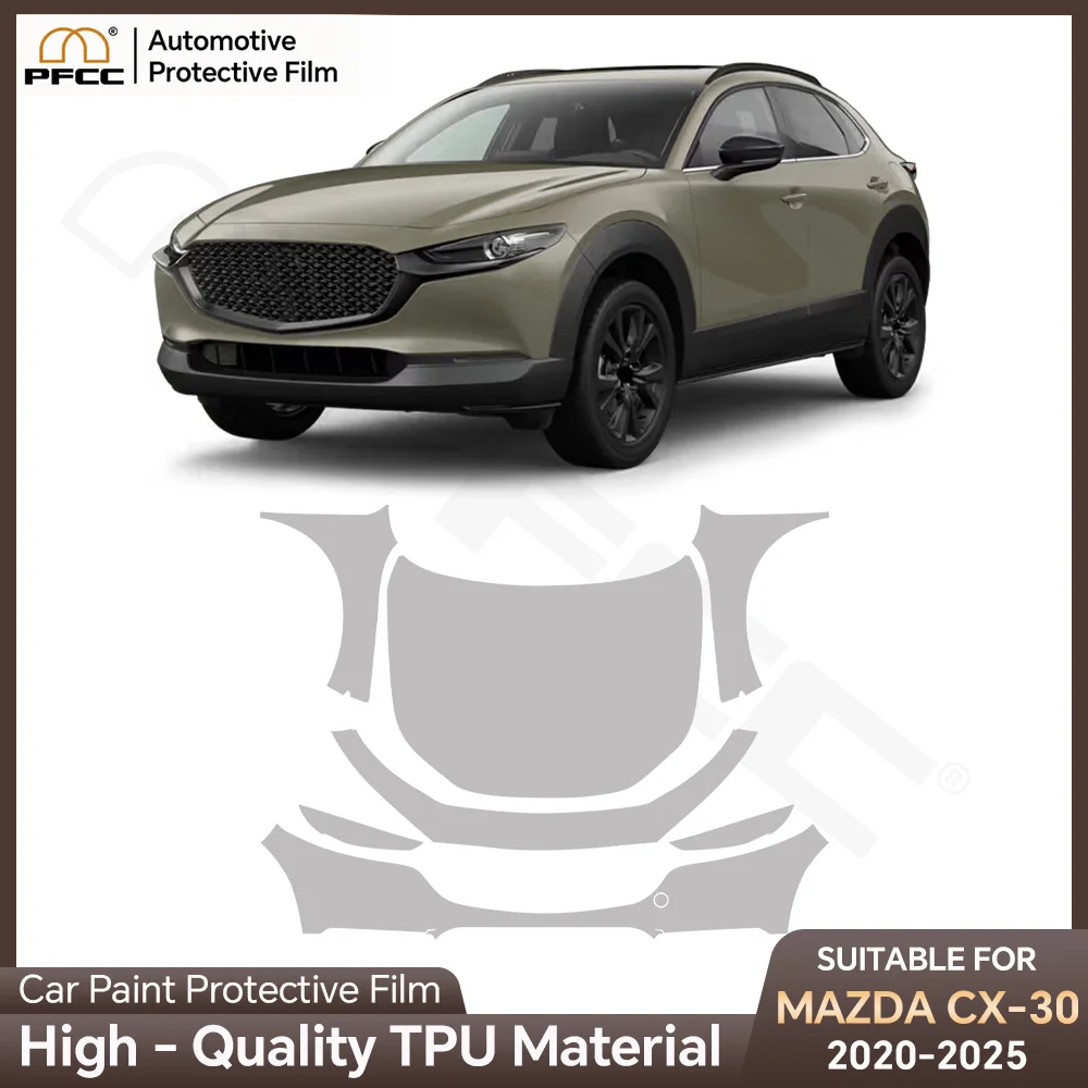 

8.5Mil For Mazda CX-30 2020-2025 TPU Car Film Pre-Cut Paint Protection Film Full Vehicle PPF Kit Anti-scratch Protective PPF