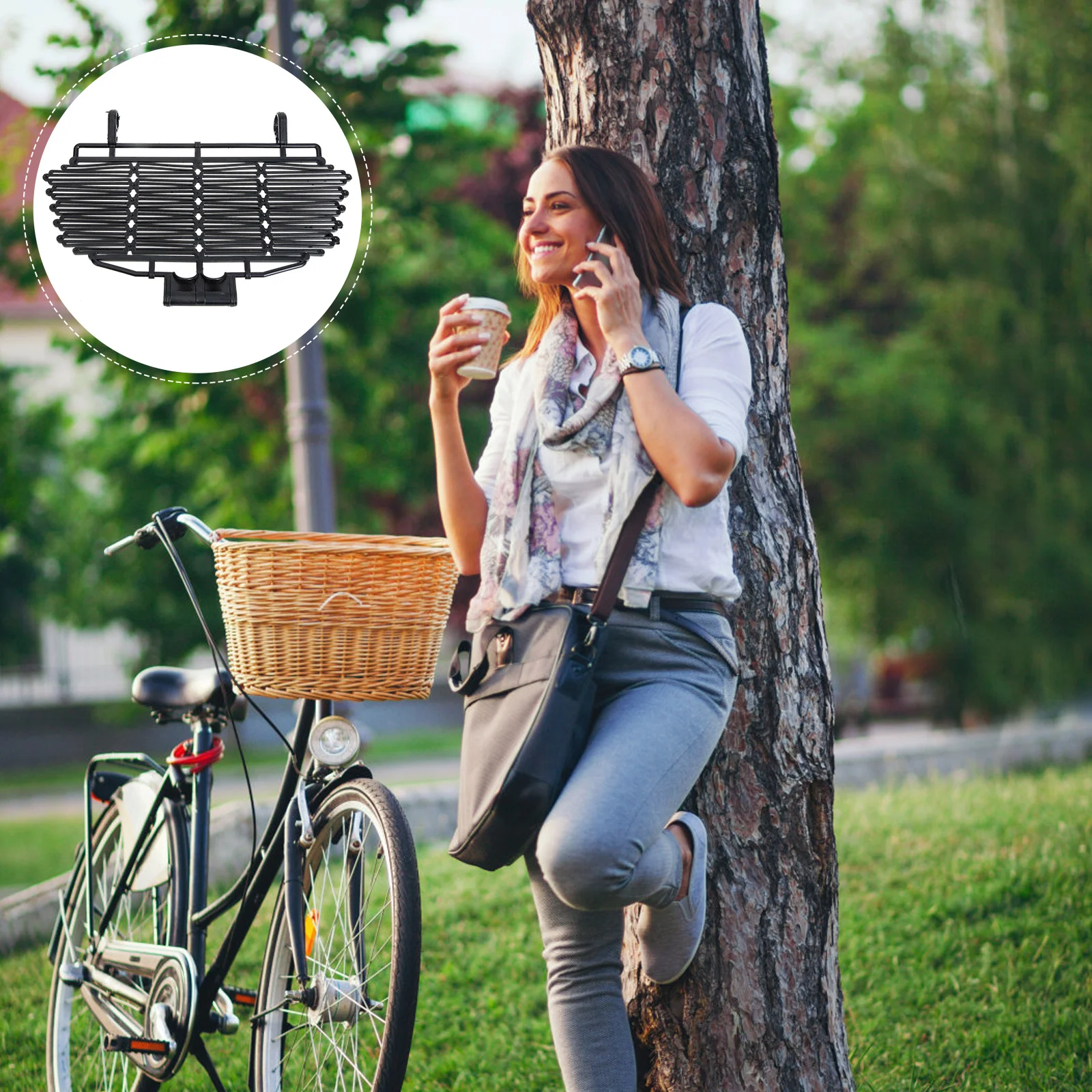 

Bike Basket Cover Practical Lid for Cycling Sundries Basket Lightweight Protective Accessory Sturdy Design Bike Supply