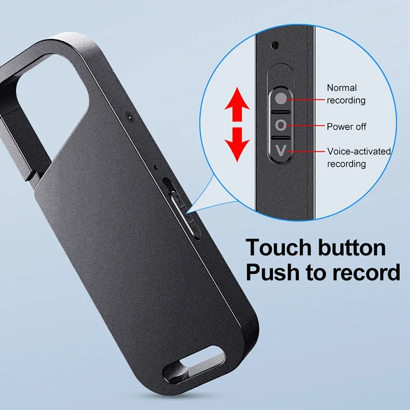 Mini Recorder Keychain 4-64GB High-definition Digital Voice Controlled Recording Pen Hidden Dictaphone Device Sound Key Chain