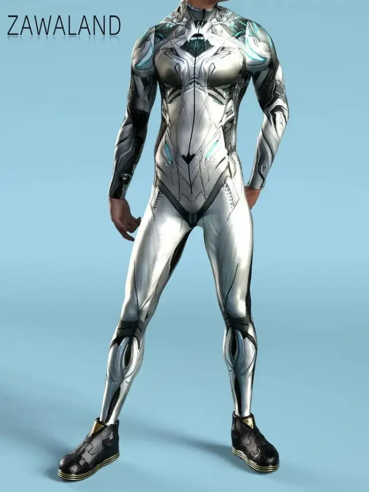 زوالان روبوت 3D طباعة تأثيري زي للرجال والأطفال ، Zentai ارتداءها ، حللا حزب هالوين ، كرنفال عطلة الزي ، سحاب الجبهة