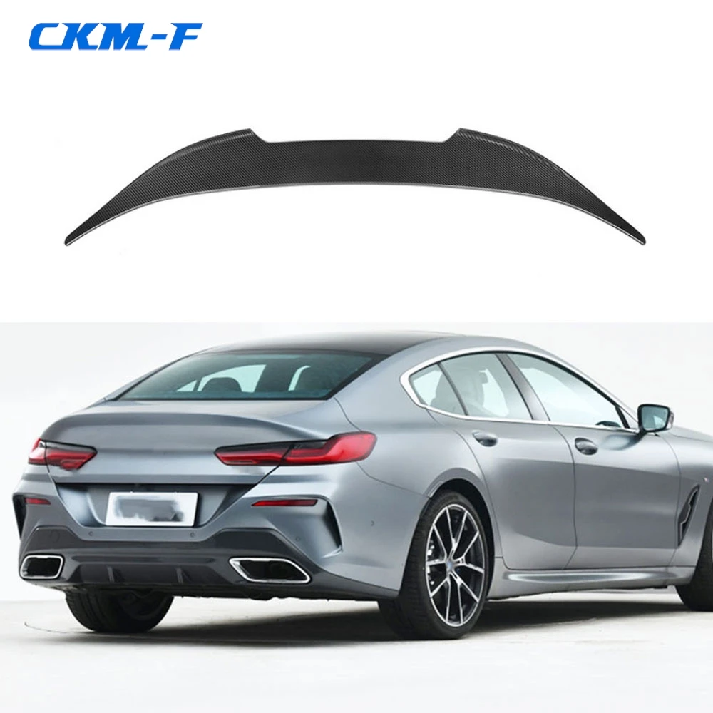 Dry Carbon Fiber Rear Boot Lip Wing Spoilers for BMW 8 Series G16 F93 M8 Sedan 4 Door 2020 UP Auto Car Decoration