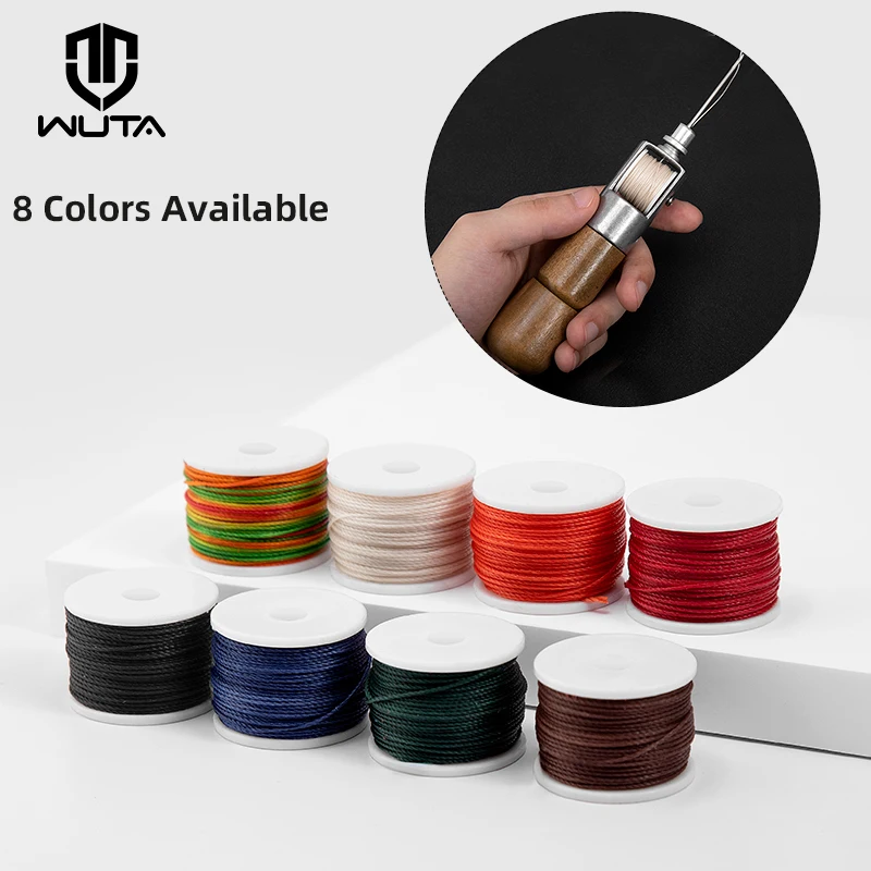 WUTA 1 Piece Leather Bobbin Thread Hand Sewing line fit for Speedy Stitcher Machine Tool Craft Stitching Shoemaker Canvas Repair