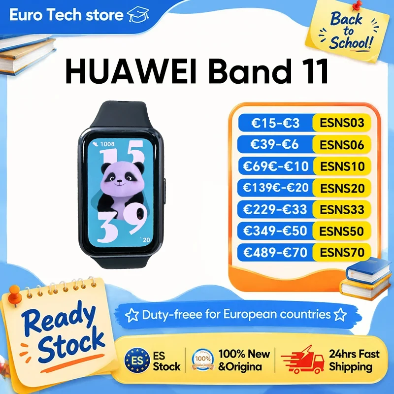 Reloj inteligente Huawei Band 11 AMOLED de 1,62 pulgadas 5ATM Frecuencia cardíaca SpO₂ Bluetooth 6.0 Android e iOS
