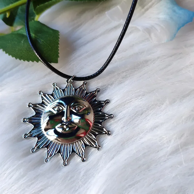 golden colour big sun necklace long Celestial jewelry sunshine Charm fashion men girlfriend gift charms beautiful new pendant