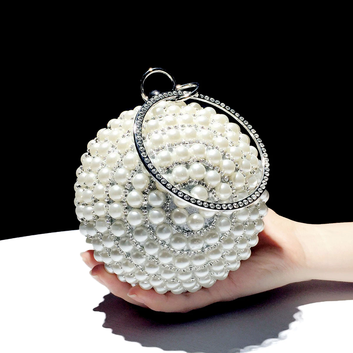 Yy Wallet Socialite Spherical Bag Women's New Pearl Bag Handbag