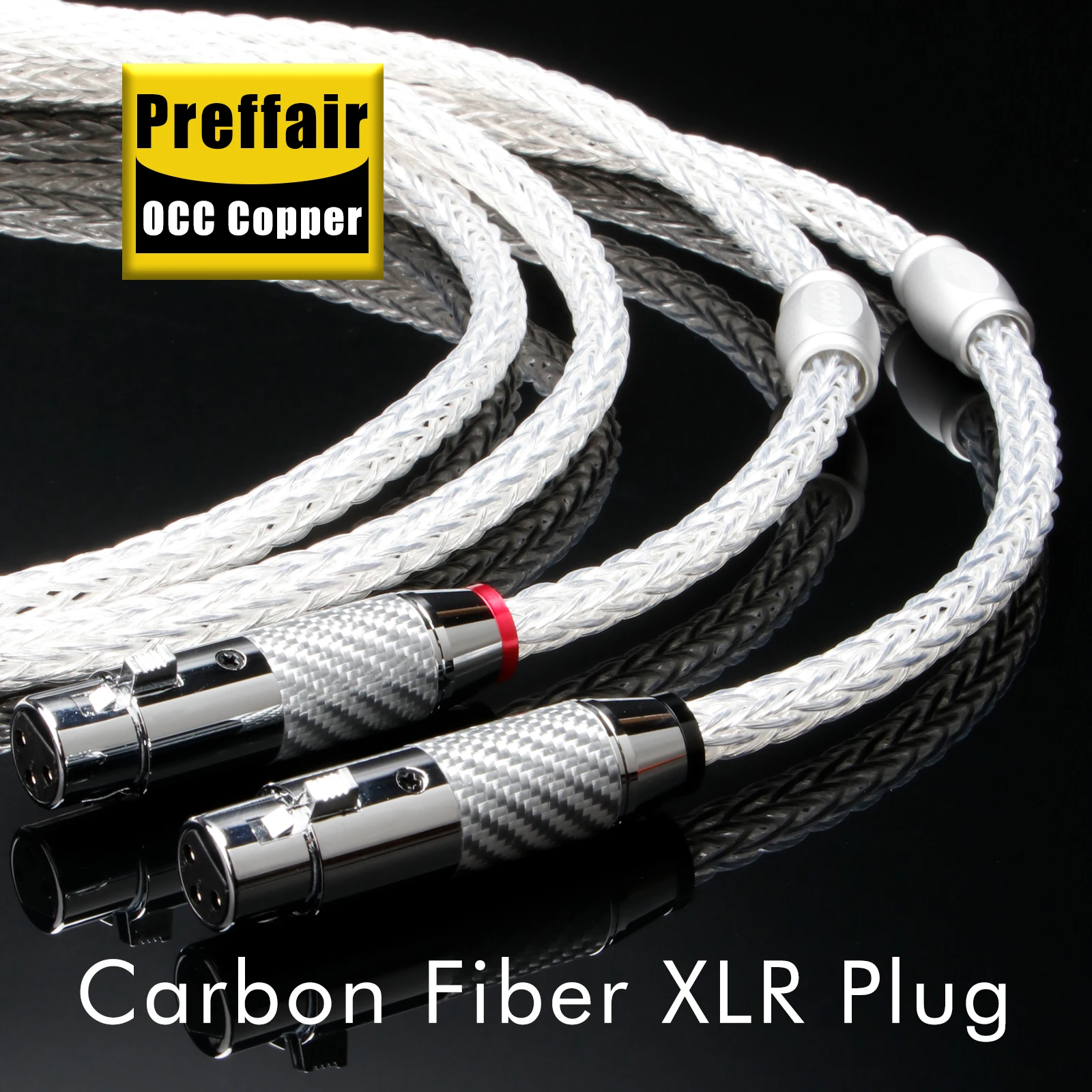 Pair 3Pin XLR Balanced Cable OCC Silver Plated XLR Cable PTFE Insultaion  Compatible with CDS, Microphones, Amplifiers