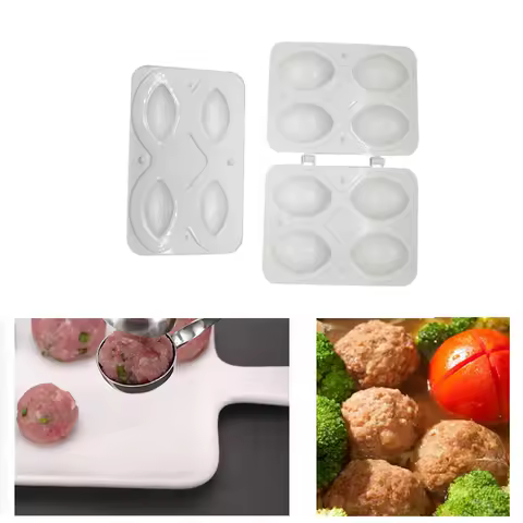 4 Grid Manual Meatloaf Maker Minced Meat Processor Stuffed Meat Pie Accessories