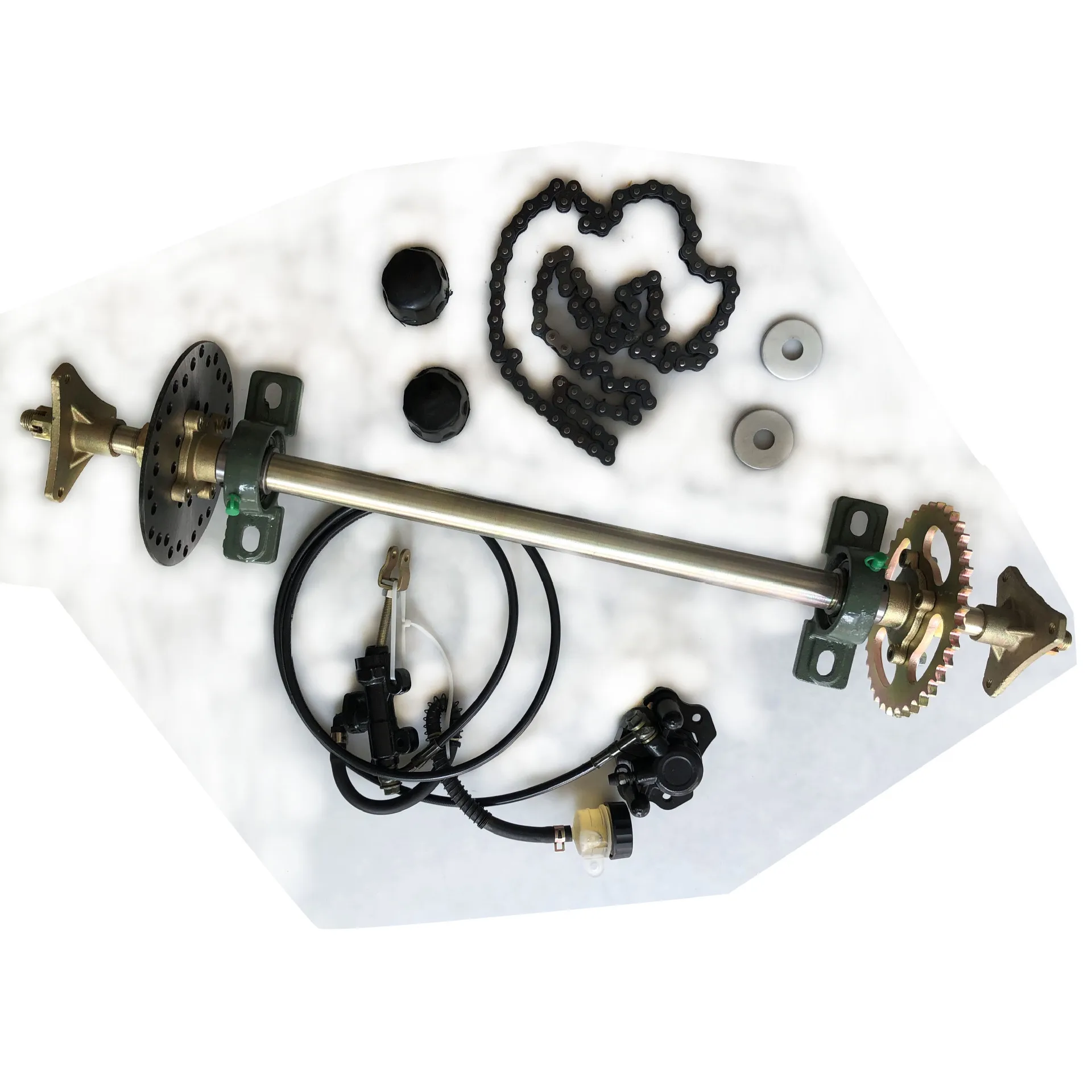 

Kart DIY accessories Rear axle Quad motorcycle modified 74 cm Rear axle accessories 428 Sprocket 27 Rear axle