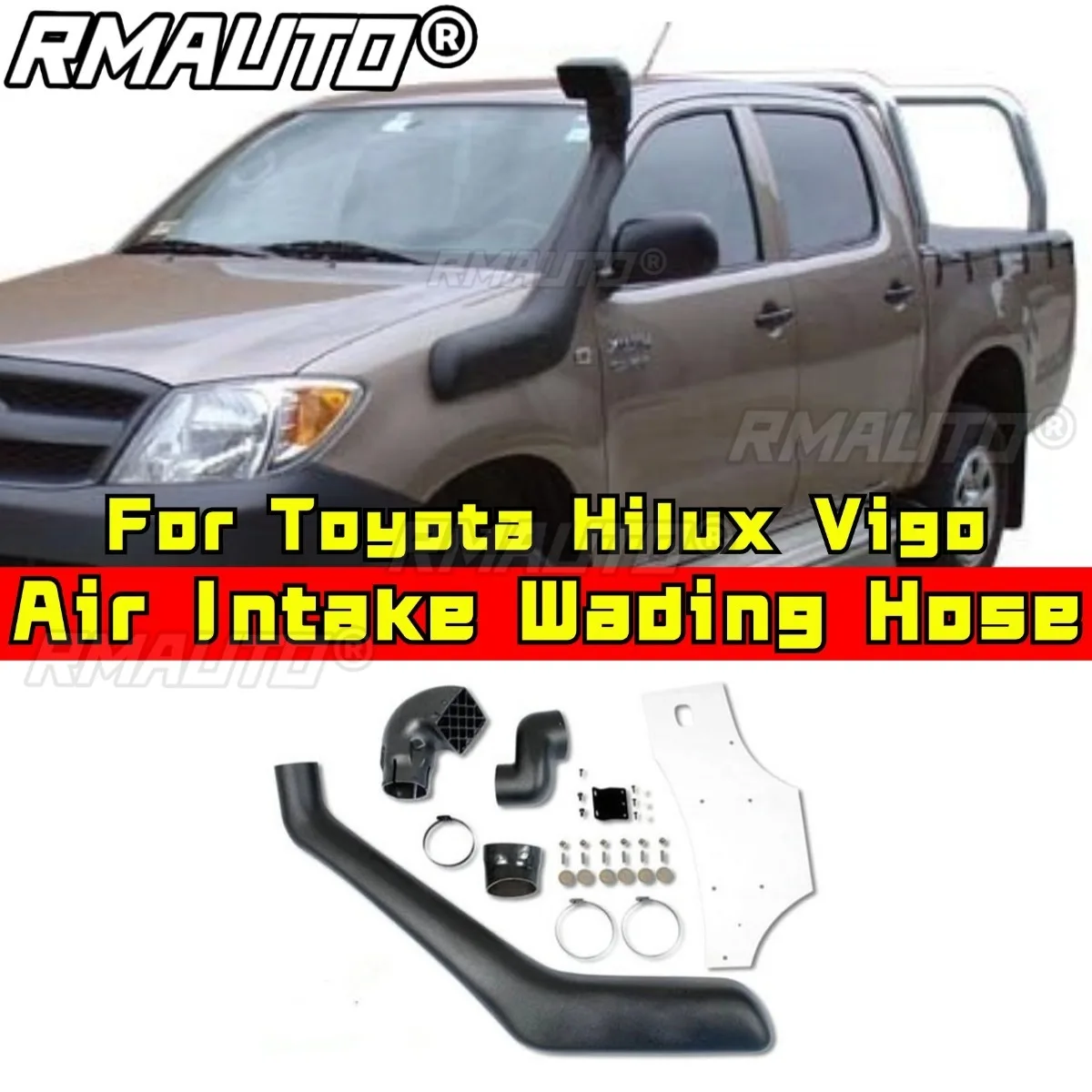 Car Snorkel Kit Air Intake Wading Hose for Toyota Hilux Vigo Front Side Snorkel Desert Intake Duct Car Accessories