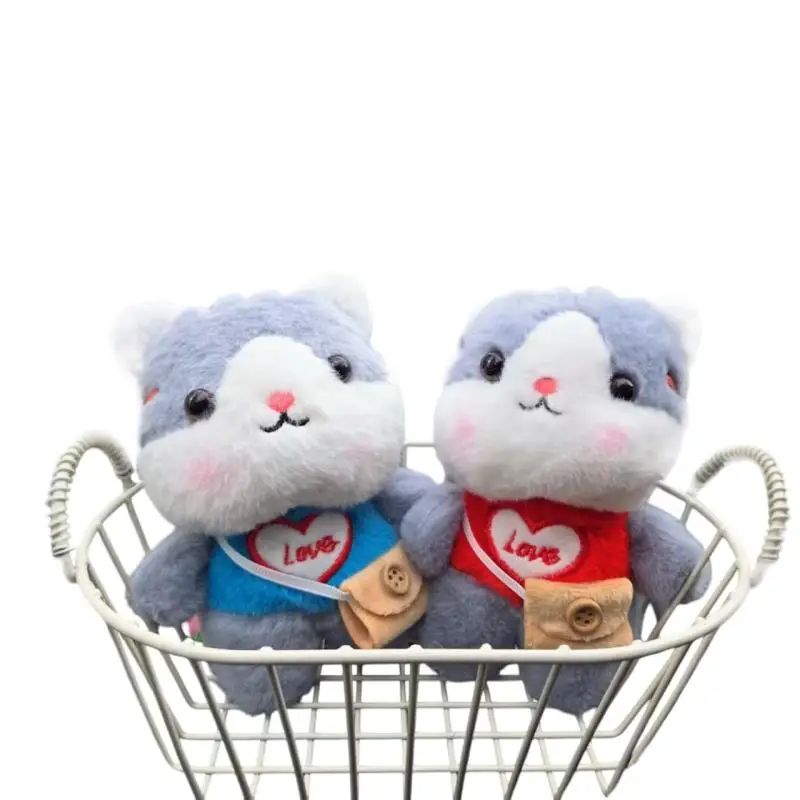 かわいい漫画の動物猫ぬいぐるみキーホルダーペンダントバックパックぶら下げ装飾ギフト