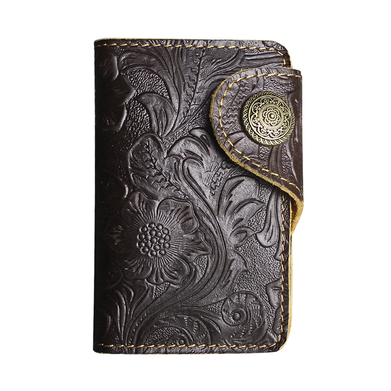 Prawdziwa skóra Retro etui na klucze ręcznie robione klucze gospodyni z prawdziwej skóry etui na karty brelok Organizer — zdjęcie 2