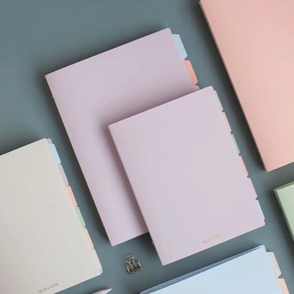 Immagine 6: Nuovo quaderno con raccoglitore a colori A5/B5 morbido con divisore indice pastello Quaderni per studenti Quaderni con linea ricaricabile