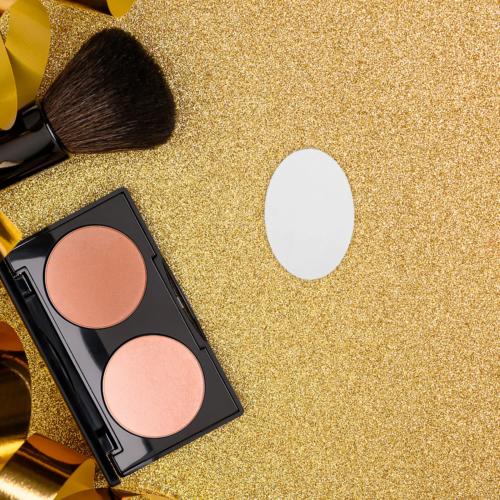 

10Pcs Small Glass Mirror Oval Lens Lightweight Durable for DIY Craft Makeup Mirror Sheet Small Mirrors