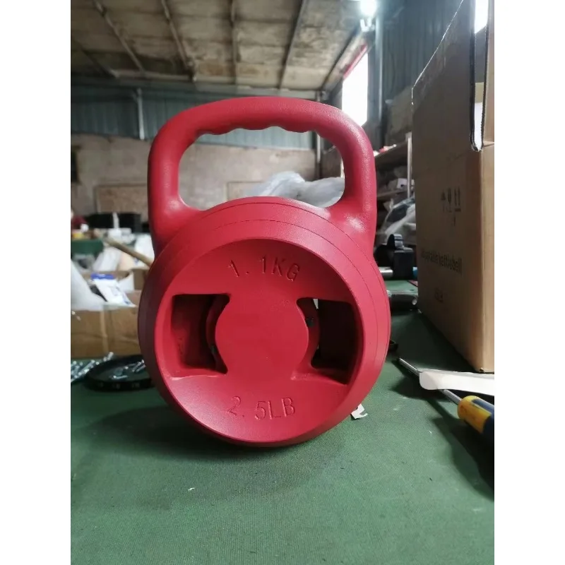 مجموعة دمبل كيتل بيل قابلة للتعديل بشعار مخصص - معدات لياقة بدنية متعددة الوظائف لتدريب قوة المنزل وصالة الألعاب الرياضية