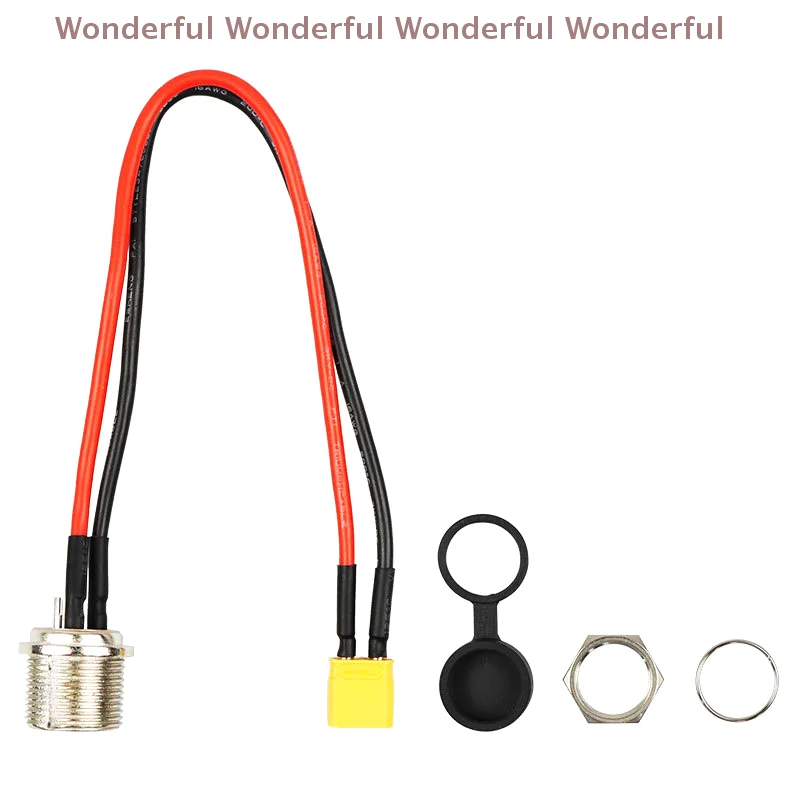 ユニバーサル 3 ピン XT-60 オスプラグコネクタケーブル M4 プロ電動スクーター用防塵柔軟な充電ポート