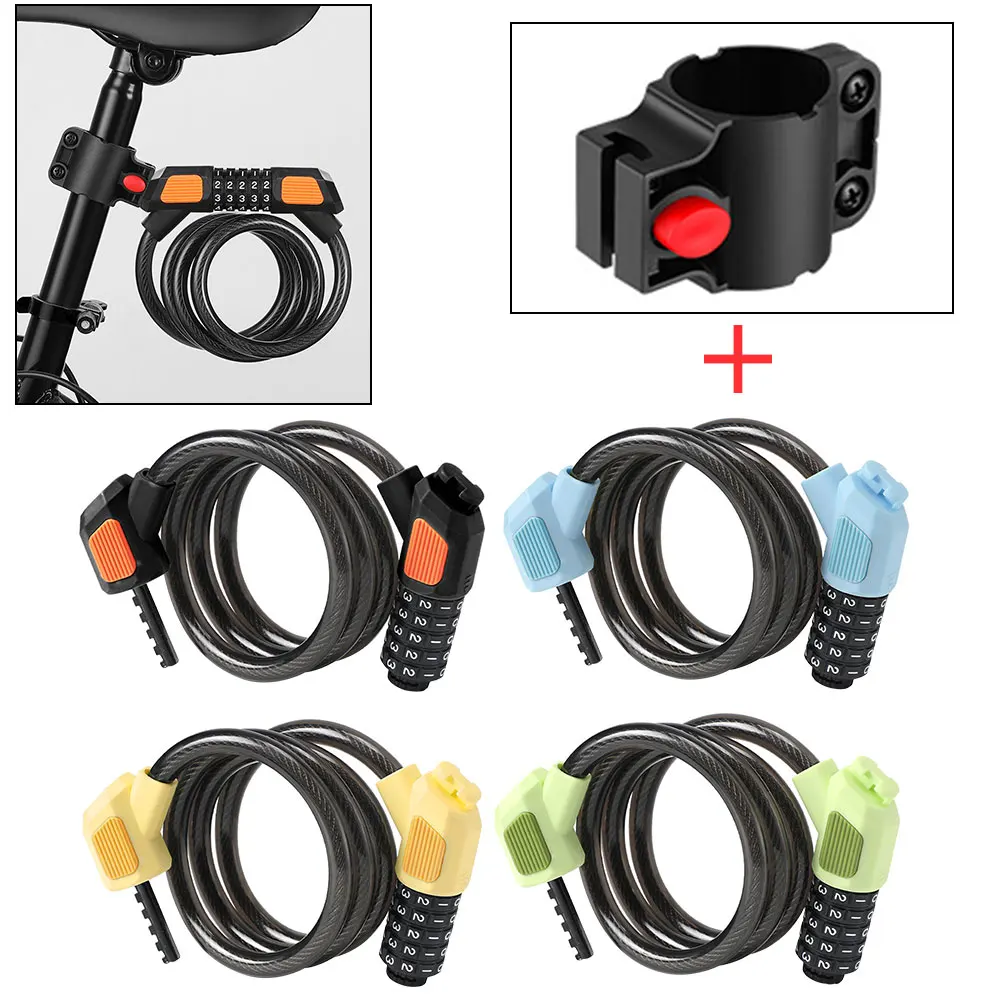 

Универсальный велосипедный замок, противоугонный замок для горного велосипеда, высокий уровень безопасности, велосипедный трос, навесной замок для электрического велосипеда, скутера