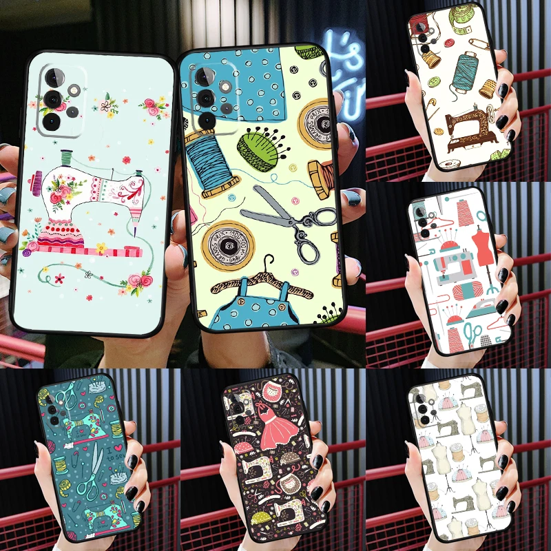 Sewing Machine Case For Samsung Galaxy A54 A34 A24 A14 A73 A53 A33 A23 A13 A52 A32 A22 A12 A51 A71 Cover