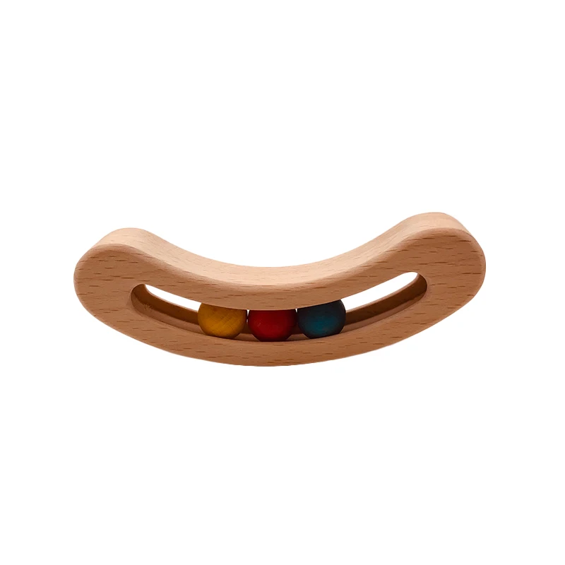 ABCPICK Baby Sound Toy Wooden Rattle Grasping Items Shaking Bell for Babies parent - child interaction game toys education games