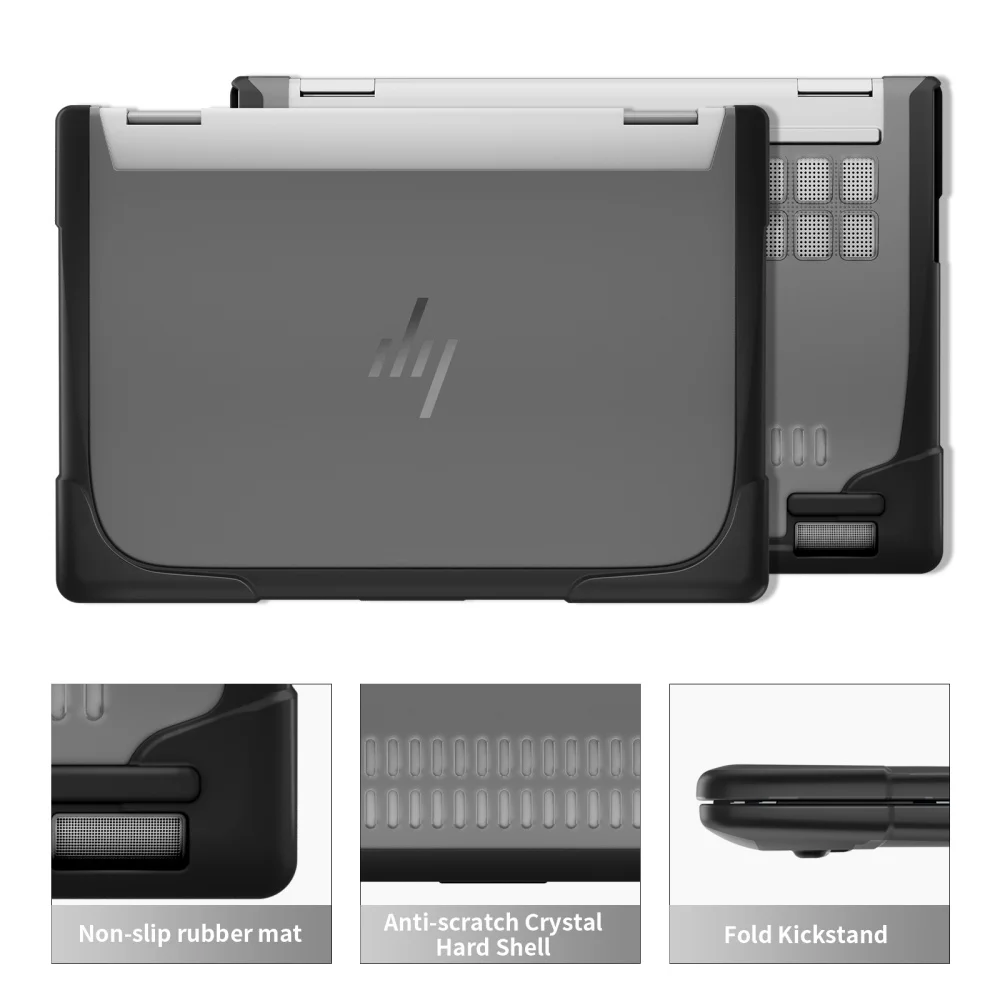 حافظة كمبيوتر محمول جديدة لـ Hewlett-PackardHP ENVY X360-14 بوصة 2024 أربعة ركن مضادة للسقوط تبديد الحرارة قوس واقي