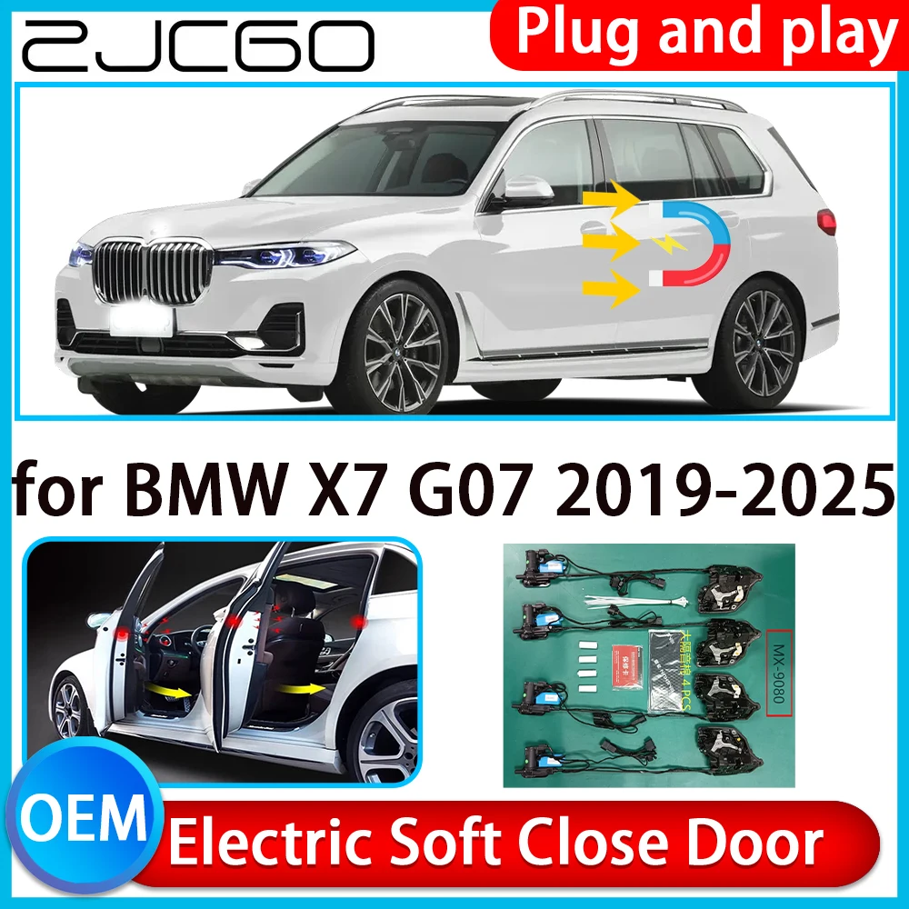

ZJCGO for BMW X7 G07 2019-2025 Auto Pull Car Soft Close Kit Door Power Latch Electric Door Catch Soft Closing Assist