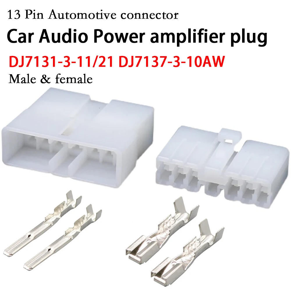 13 Pin Automotive connector Car Audio Power amplifier plug DJ7131-3-11/21 DJ7137-3-10AW Male & female
