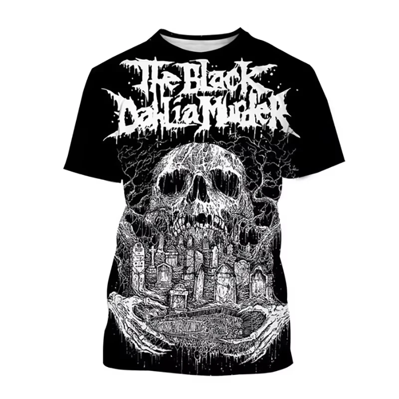 Camiseta de moda urbana con estampado de la banda Black Dahlia Murder, ideal para el verano de 2026, para uso diario, apta tanto para hombres como para mujeres.