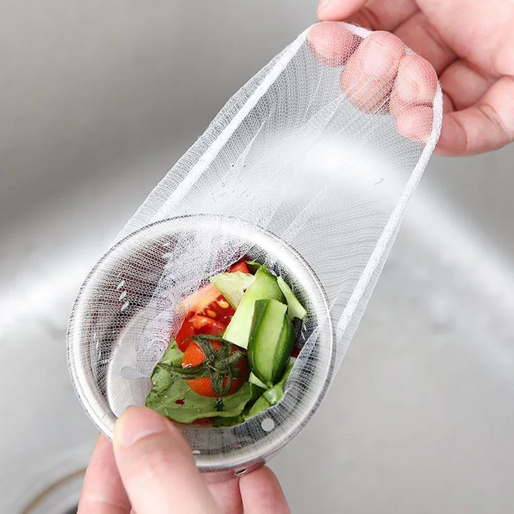 100/200pcs Disposable Sink Filter Kitchen Sewer Net Garbage Filter Bag Sink Strainer Accessories Bathroom Drain Anti-blocking