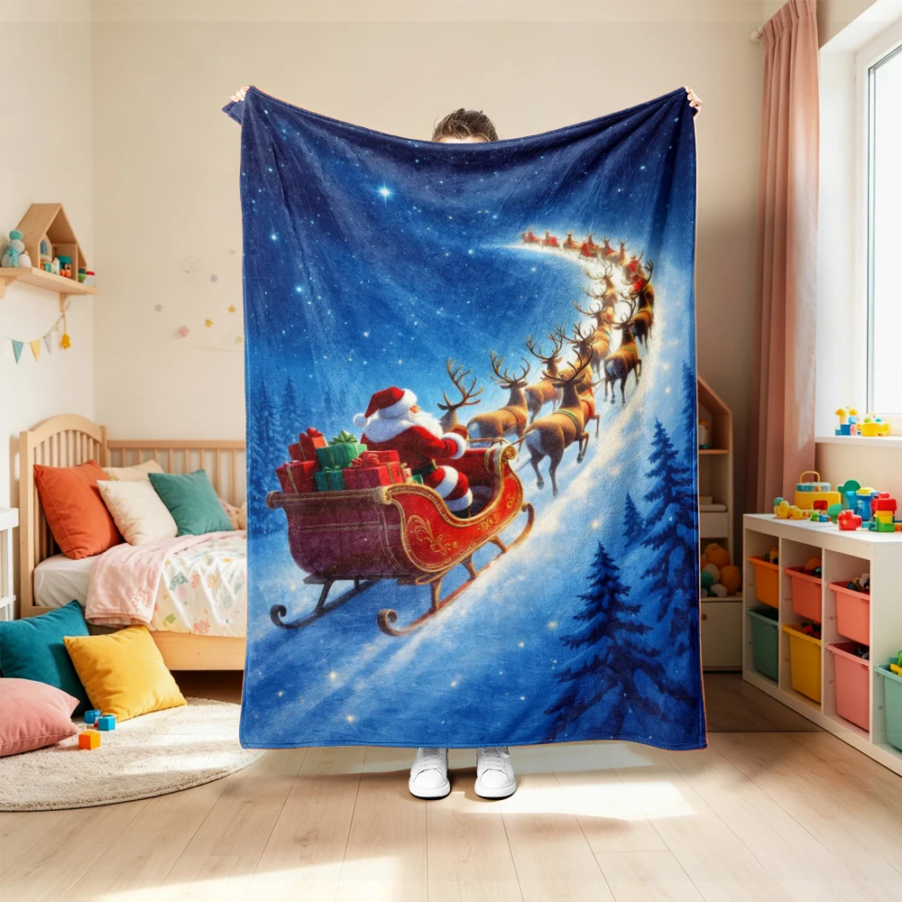 Selimut Natal, Selimut Santa C - Christmas Throw Blanket ulasan dan harga