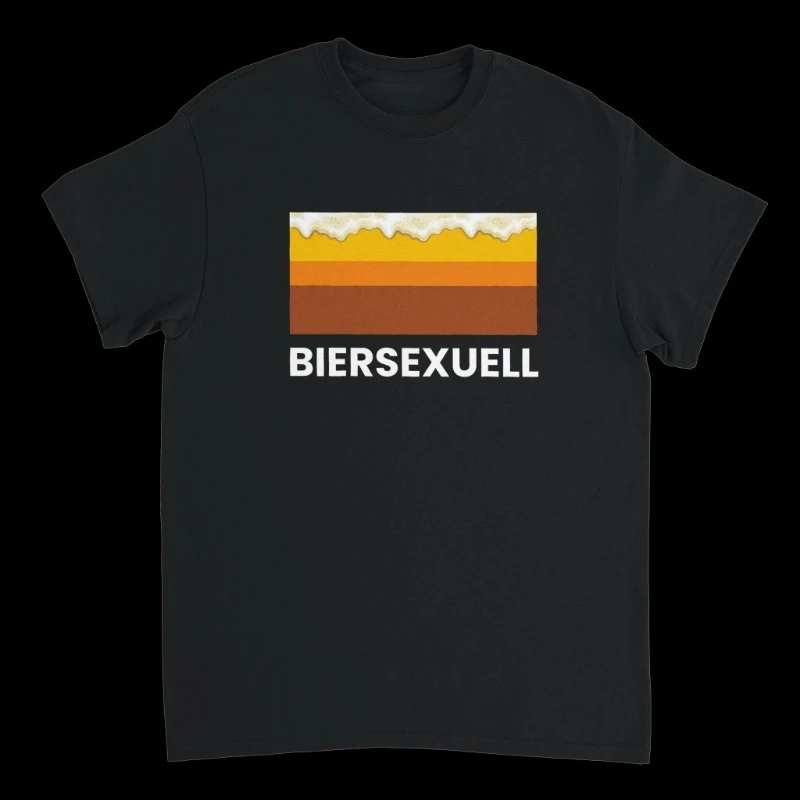 Casual, loose-fit crew-neck T-shirt with a beer-themed suggestive graphic  Pure cotton streetwear shirt suitable for all seasons