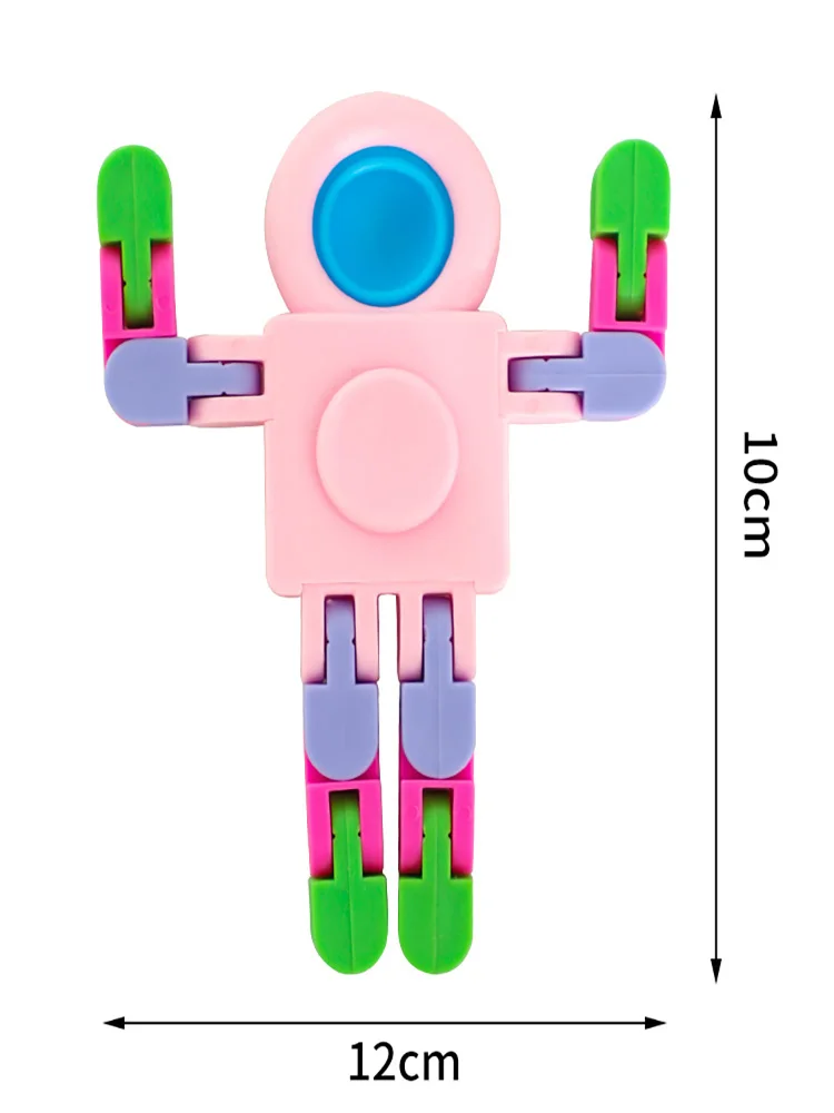 4/8/16/32 Stück Astronauten-Kettenkreisel Mechanisch Verformbarer Rotierender Roboter Puzzle Eltern-Kind Fidget-Spielzeug Spinner – Detail 7