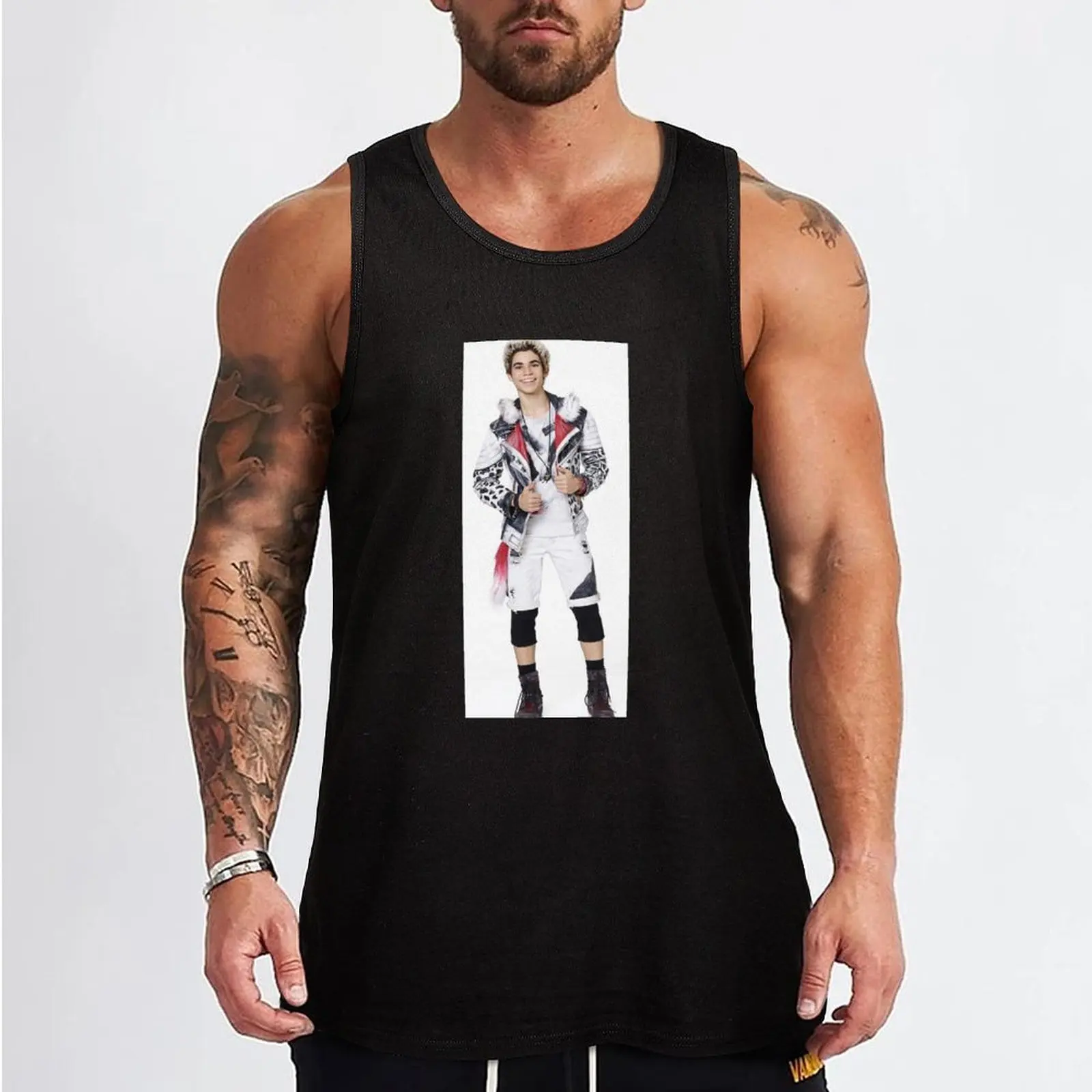 Carlos De Vil Tank Top Vintage Print Tank Top Retro Graphic Sleeveless Tee