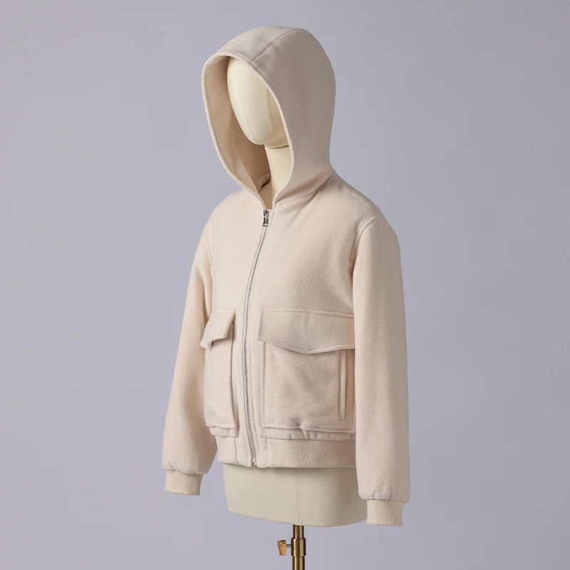 K1915L Luxury brand women\'s Clothing high-quality women\'s winter 90% white duck down  hooded jackets coats