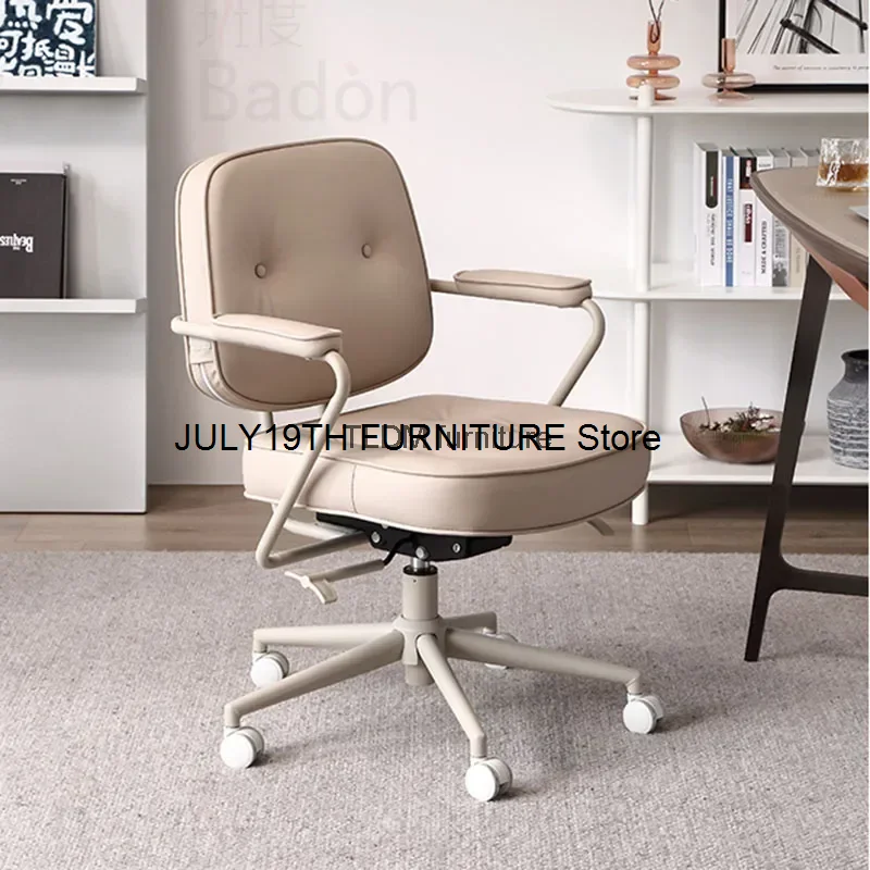 

Back Cushion Office Chair Swivel Wheels Ergonomic Office Chair Comfort Armrests Sillas Para Sala De Estar Home Furniture