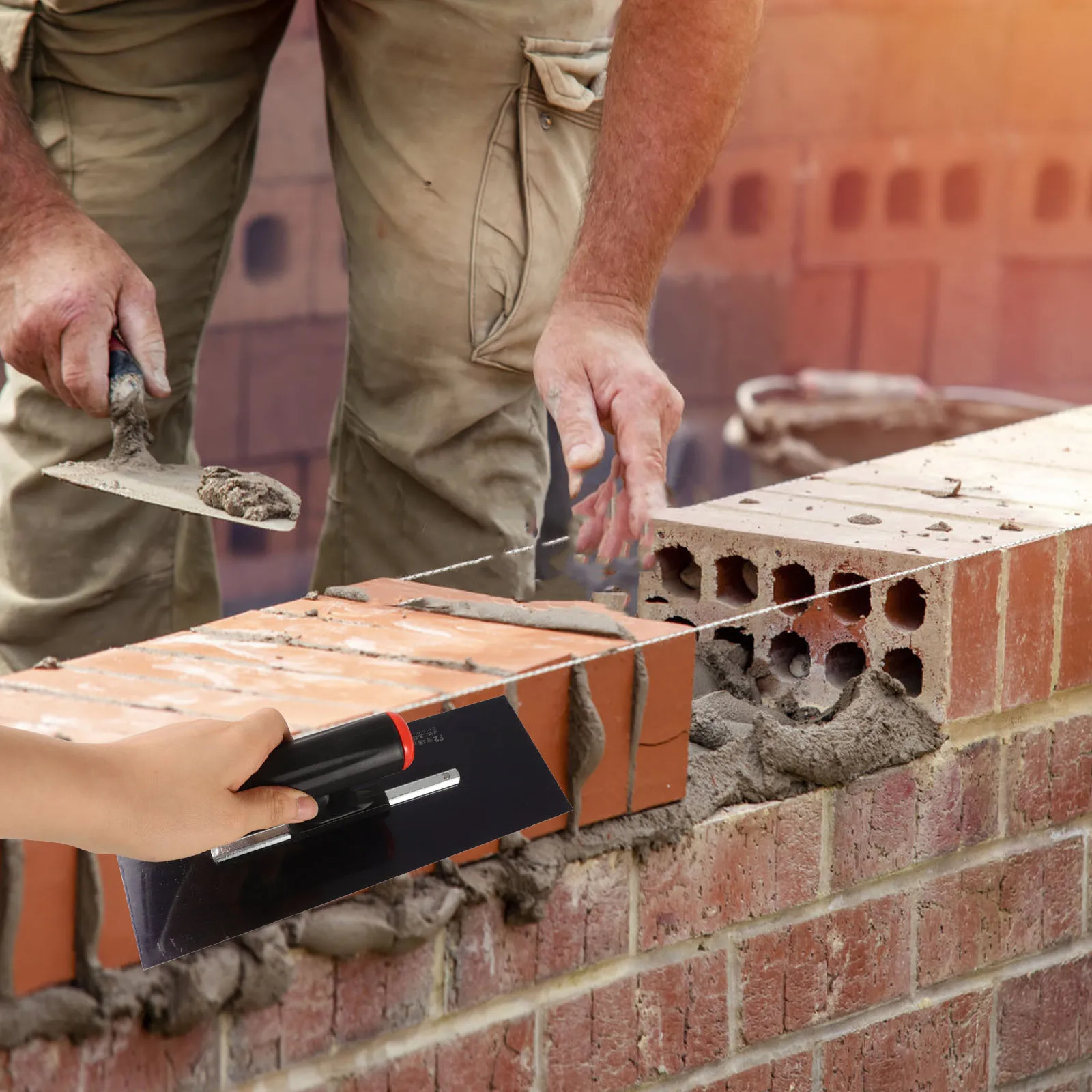 

Plastering Trowel Plastic Handle Clay Tablet Metal Drywall Tool Masonry Pointing Wallboard Plasterboard Smoothing Spatula