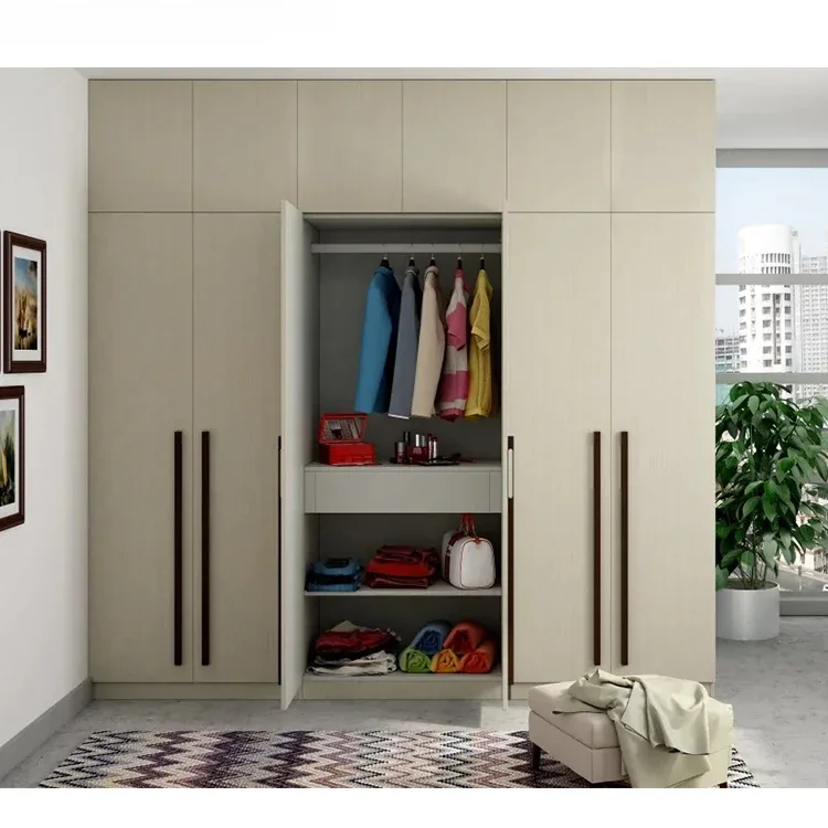 Hinged door deluxe wardrobe with full-length mirror