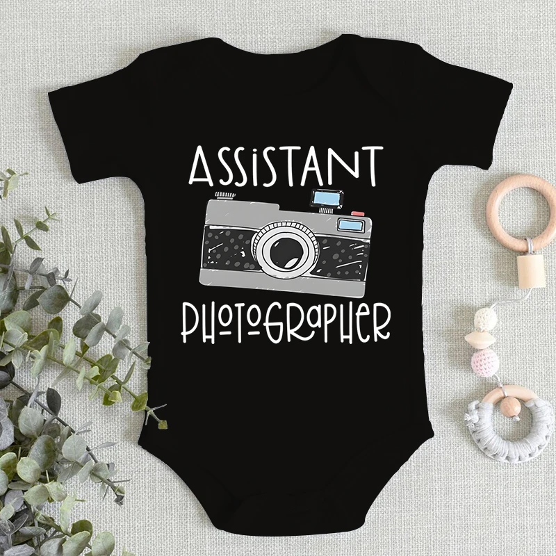 1Pcs Soft Cotton Newborn Bodysuits Funny Camera Pattern Short Sleeve Baby Boy Girl Clothing Autumn Fashion Cotton Infant Romper