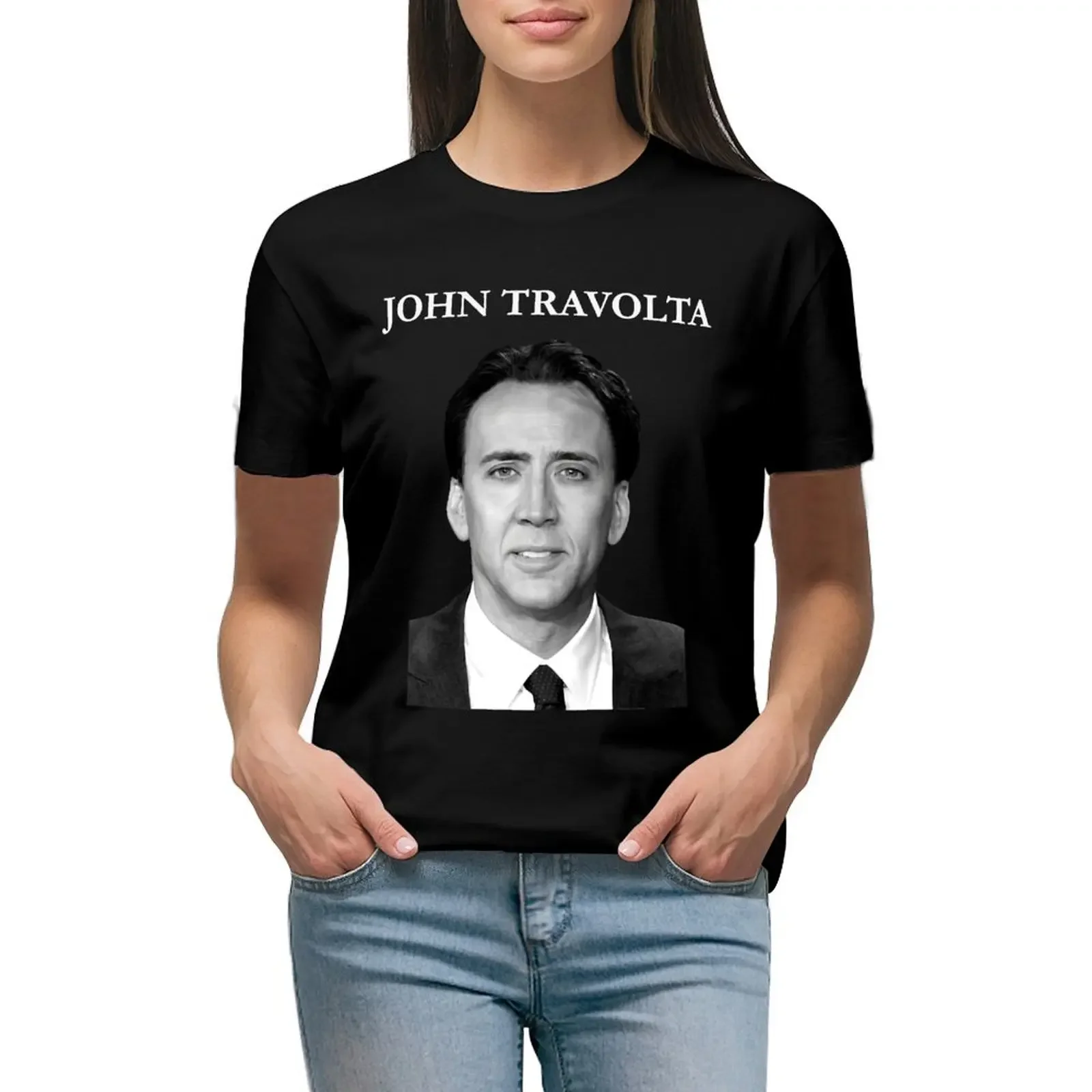 

Nicolas Cage John Travolta Face Off Men T-Shirt aesthetic clothes oversized customs design your own plain t shirts for Women