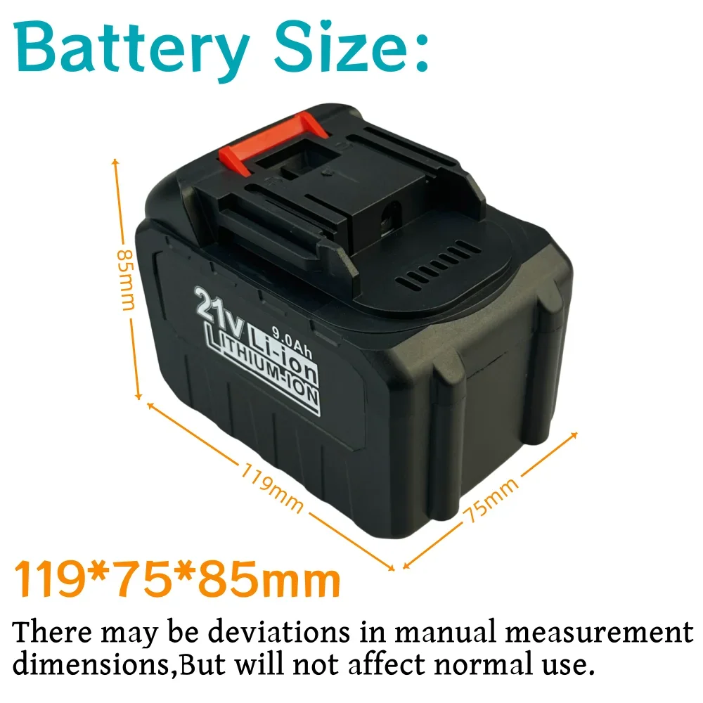

21V 9000mAh High-Power Durable Lithium Battery Suitable for Makita 21V Series Electric Tool High Voltage Water Gun