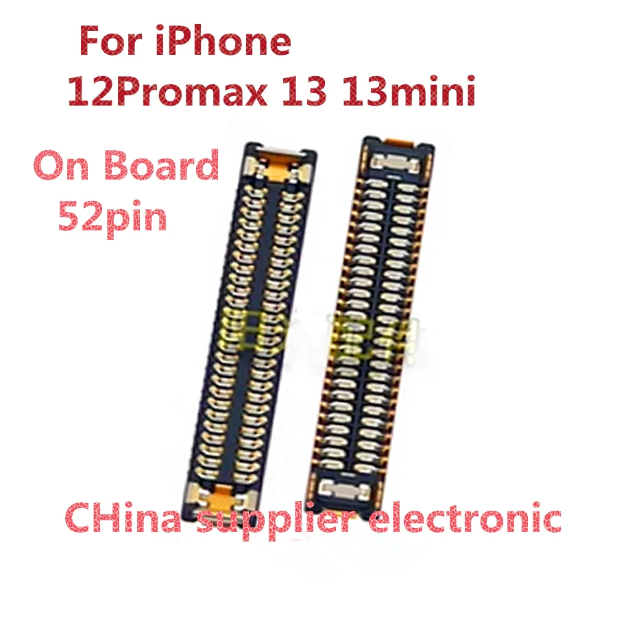 10pcs-50pcs  For iPhone 12Promax 13 13mini Display stand mobile phone motherboard cable connection buckle connector 52 pins